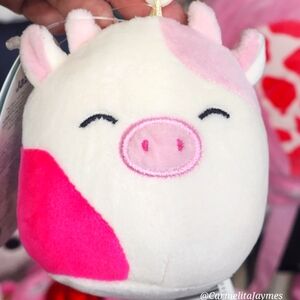 CAEDYN 🐄 Pink Sleepy Eyed Cow Clip Original Squishmallow ☆》NWT《☆